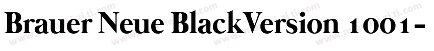 Brauer Neue BlackVersion 1001字体转换
